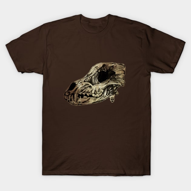 Wolf Skull T-Shirt by fakeface